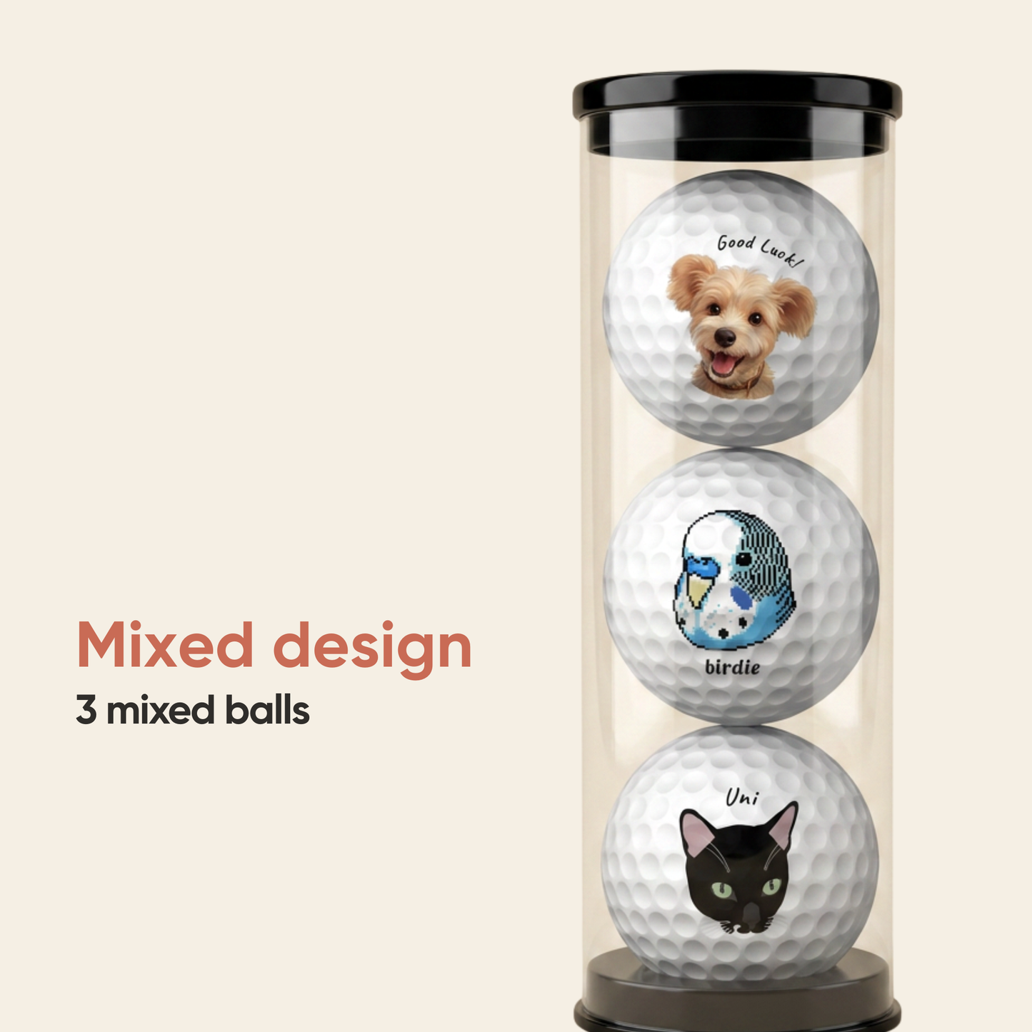 The Tee Time Set - Custom Pet Golf Balls